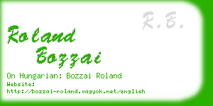roland bozzai business card